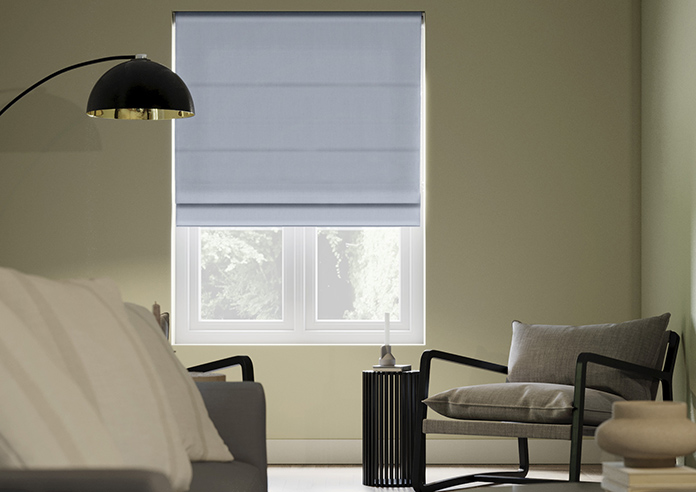 Windermere, Powder Blue - Twist&Fit Roman Blind - Image 3